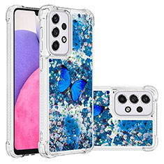 Funda Silicona Carcasa Goma Bling-Bling S03 para Samsung Galaxy A33 5G Azul