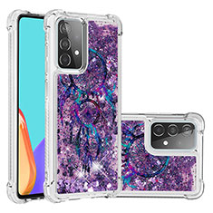 Funda Silicona Carcasa Goma Bling-Bling S03 para Samsung Galaxy A52 5G Morado