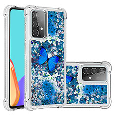 Funda Silicona Carcasa Goma Bling-Bling S03 para Samsung Galaxy A52s 5G Azul