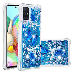 Funda Silicona Carcasa Goma Bling-Bling S03 para Samsung Galaxy A71 4G A715 Azul