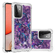 Funda Silicona Carcasa Goma Bling-Bling S03 para Samsung Galaxy A72 4G Morado