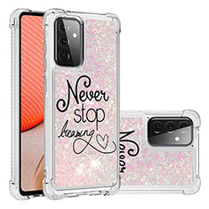 Funda Silicona Carcasa Goma Bling-Bling S03 para Samsung Galaxy A72 4G Rosa