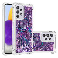 Funda Silicona Carcasa Goma Bling-Bling S03 para Samsung Galaxy A73 5G Morado