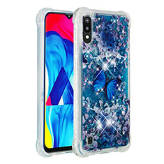 Funda Silicona Carcasa Goma Bling-Bling S03 para Samsung Galaxy M10 Azul