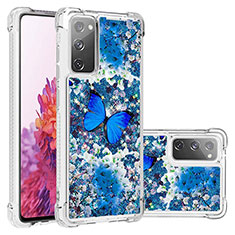 Funda Silicona Carcasa Goma Bling-Bling S03 para Samsung Galaxy S20 FE 4G Azul