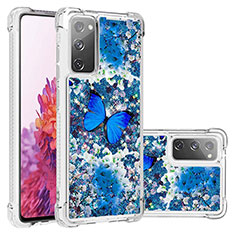 Funda Silicona Carcasa Goma Bling-Bling S03 para Samsung Galaxy S20 FE 5G Azul