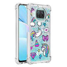 Funda Silicona Carcasa Goma Bling-Bling S03 para Xiaomi Mi 10i 5G Azul Cielo