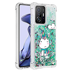 Funda Silicona Carcasa Goma Bling-Bling S03 para Xiaomi Mi 11T 5G Verde