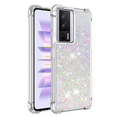 Funda Silicona Carcasa Goma Bling-Bling S03 para Xiaomi Redmi K60 5G Plata