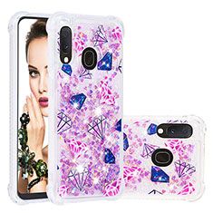 Funda Silicona Carcasa Goma Bling-Bling S04 para Samsung Galaxy A20e Rosa