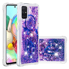 Funda Silicona Carcasa Goma Bling-Bling S04 para Samsung Galaxy A71 4G A715 Morado