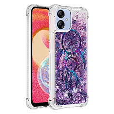 Funda Silicona Carcasa Goma Bling-Bling YB1 para Samsung Galaxy F04 Morado