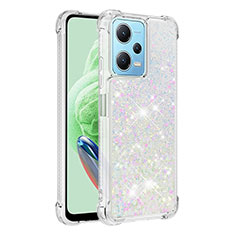 Funda Silicona Carcasa Goma Bling-Bling YB1 para Xiaomi Redmi Note 12 5G Plata