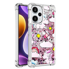 Funda Silicona Carcasa Goma Bling-Bling YB1 para Xiaomi Redmi Note 12 Turbo 5G Purpura Claro