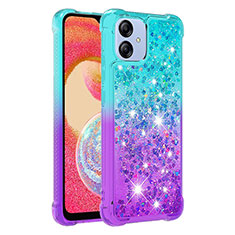 Funda Silicona Carcasa Goma Bling-Bling YB2 para Samsung Galaxy A04 4G Azul Cielo