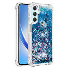 Funda Silicona Carcasa Goma Bling-Bling YB3 para Samsung Galaxy A24 4G Azul