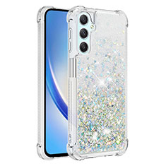 Funda Silicona Carcasa Goma Bling-Bling YB3 para Samsung Galaxy A24 4G Azul Claro