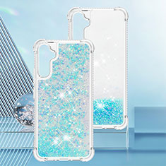 Funda Silicona Carcasa Goma Bling-Bling YB3 para Samsung Galaxy A34 5G Azul Claro