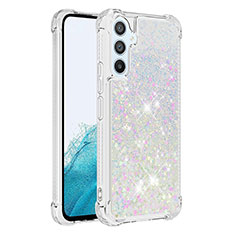 Funda Silicona Carcasa Goma Bling-Bling YB3 para Samsung Galaxy A54 5G Plata