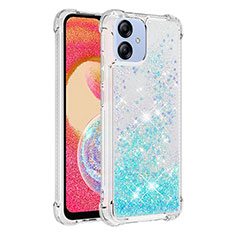 Funda Silicona Carcasa Goma Bling-Bling YB3 para Samsung Galaxy F04 Azul Cielo