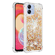 Funda Silicona Carcasa Goma Bling-Bling YB3 para Samsung Galaxy F04 Oro