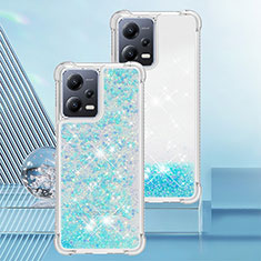 Funda Silicona Carcasa Goma Bling-Bling YB3 para Xiaomi Redmi Note 12 Pro 5G Azul Cielo