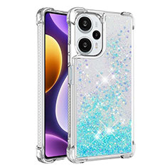 Funda Silicona Carcasa Goma Bling-Bling YB3 para Xiaomi Redmi Note 12 Turbo 5G Azul Cielo