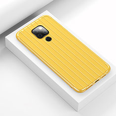 Funda Silicona Carcasa Goma Line C01 para Huawei Mate 20 X 5G Amarillo