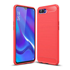 Funda Silicona Carcasa Goma Line C01 para Oppo K1 Rojo