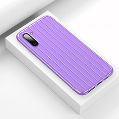 Funda Silicona Carcasa Goma Line C01 para Samsung Galaxy Note 10 Morado