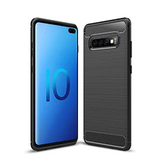 Funda Silicona Carcasa Goma Line C01 para Samsung Galaxy S10 Plus Negro