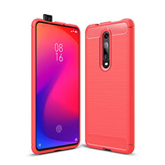 Funda Silicona Carcasa Goma Line C01 para Xiaomi Mi 9T Rojo