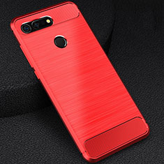 Funda Silicona Carcasa Goma Line C03 para Huawei Honor View 20 Rojo