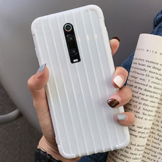 Funda Silicona Carcasa Goma Line C03 para Xiaomi Mi 9T Blanco