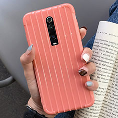 Funda Silicona Carcasa Goma Line C03 para Xiaomi Mi 9T Pro Naranja