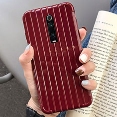 Funda Silicona Carcasa Goma Line C03 para Xiaomi Mi 9T Rojo Rosa