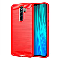 Funda Silicona Carcasa Goma Line C03 para Xiaomi Redmi Note 8 Pro Rojo