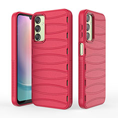 Funda Silicona Carcasa Goma Line KC1 para Samsung Galaxy A25 5G Rojo