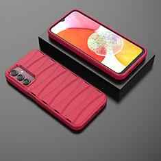 Funda Silicona Carcasa Goma Line KC2 para Samsung Galaxy Jump3 5G Rojo