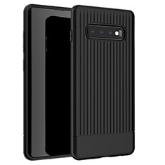 Funda Silicona Carcasa Goma Line L01 para Samsung Galaxy S10 Plus Negro