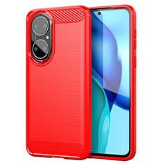 Funda Silicona Carcasa Goma Line MF1 para Huawei P50 Pro Rojo