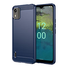 Funda Silicona Carcasa Goma Line MF1 para Nokia C12 Plus Azul