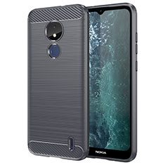 Funda Silicona Carcasa Goma Line MF1 para Nokia C21 Gris Oscuro