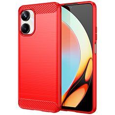 Funda Silicona Carcasa Goma Line MF1 para Realme 10 Pro 5G Rojo