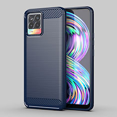 Funda Silicona Carcasa Goma Line MF1 para Realme 8 4G Azul