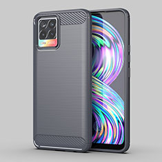 Funda Silicona Carcasa Goma Line MF1 para Realme 8 4G Gris