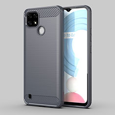 Funda Silicona Carcasa Goma Line MF1 para Realme C21 Gris