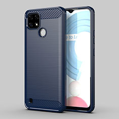 Funda Silicona Carcasa Goma Line MF1 para Realme C21Y Azul