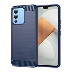 Funda Silicona Carcasa Goma Line MF1 para Vivo V23 5G Azul