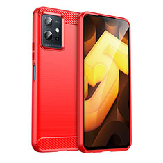 Funda Silicona Carcasa Goma Line MF1 para Vivo Y52t 5G Rojo